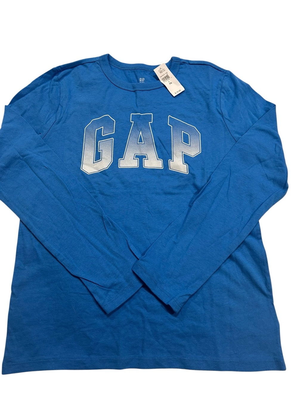 GAP Kids Royal Blue Long Sleeve Logo Shirt